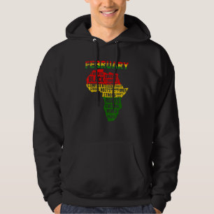Black History Month African Map Colours Hoodie