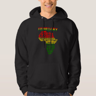 Black History Month African Map Colours Hoodie