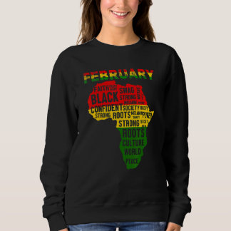 Black History Month African Map Colours Sweatshirt