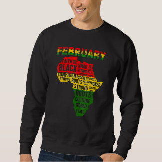 Black History Month African Map Colours Sweatshirt