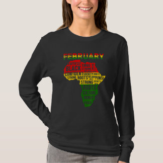 Black History Month African Map Colours T-Shirt