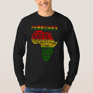 Black History Month African Map Colours T-Shirt