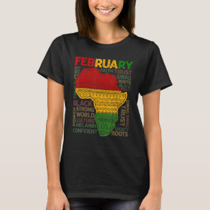 Black History Month African Map Kente Cloth Mens W T-Shirt