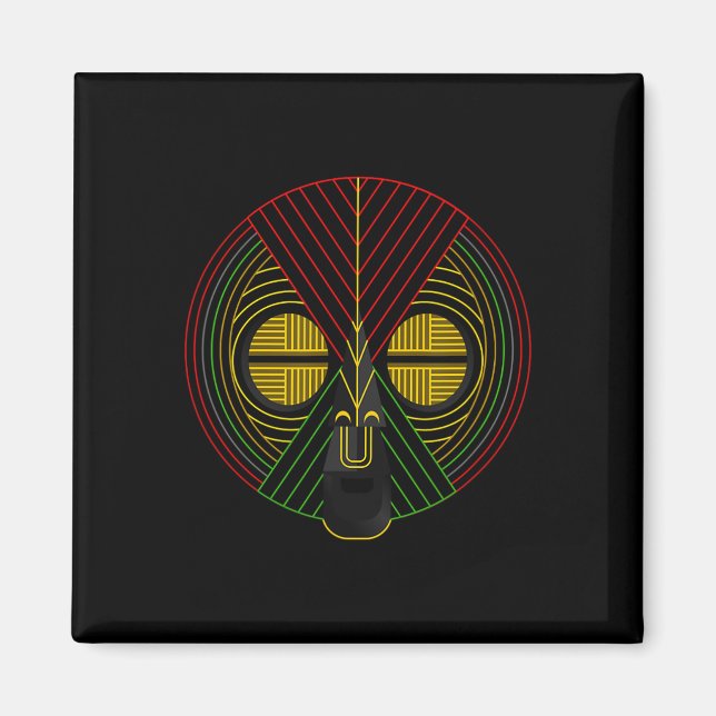 Black History Month African Mask  Magnet (Front)