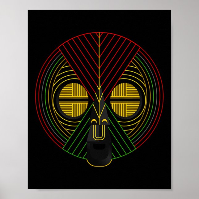 Black History Month African Mask  Poster (Front)