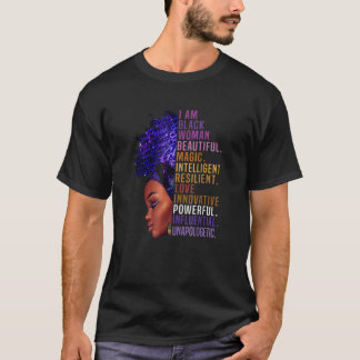 Black History Month  African Woman Afro I Am The S T-Shirt