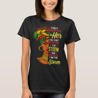 Black History Month  African Woman Afro I Am The S T-Shirt