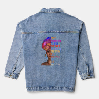 Black History Month African Woman Afro I Am The St Denim Jacket