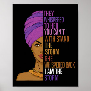 Black History Month African Woman Afro I Am The St Poster