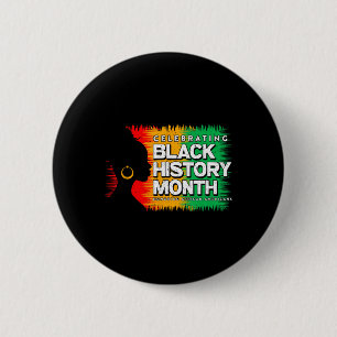 Black History Month Afro African American Juneteen 6 Cm Round Badge