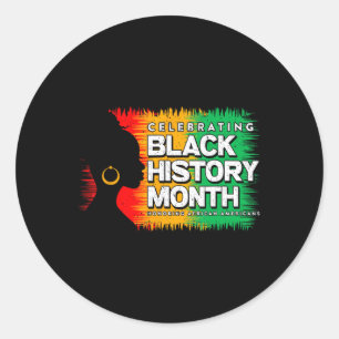 Black History Month Afro African American Juneteen Classic Round Sticker