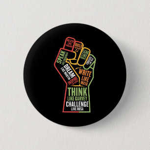 Black History Month Afro African American Melanin  6 Cm Round Badge