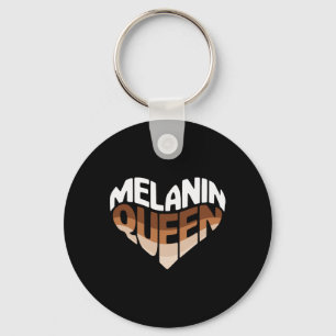 Black History Month Afro African American Melanin Key Ring