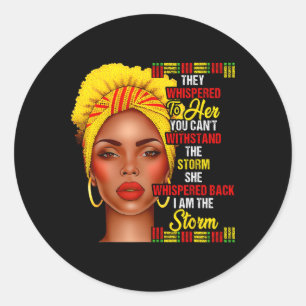 Black History Month Afro Black Women Girls I'm The Classic Round Sticker