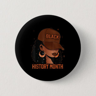 Black History Month Afro Melanin Black Women Afro 6 Cm Round Badge