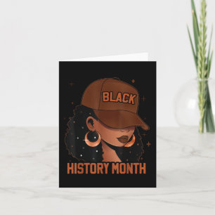 Black History Month Afro Melanin Black Women Afro Card