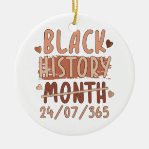 Black History Month Afro Melanin Black Women Afro Ceramic Tree Decoration