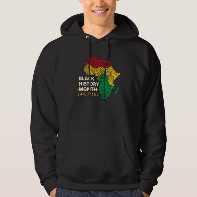 Black History Month Afro Melanin Black Women Afro  Hoodie (Front)