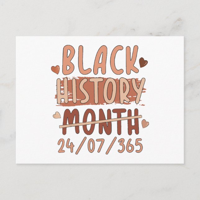 Black History Month Afro Melanin Black Women Afro  Postcard (Front)