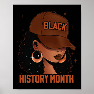 Black History Month Afro Melanin Black Women Afro Poster