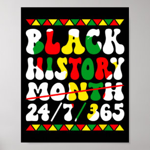 Black History Month Afro Melanin Black Women Afro  Poster
