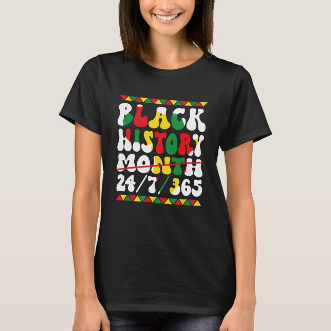 Black History Month Afro Melanin Black Women Afro  T-Shirt (Front)