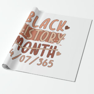 Black History Month Afro Melanin Black Women Afro Wrapping Paper