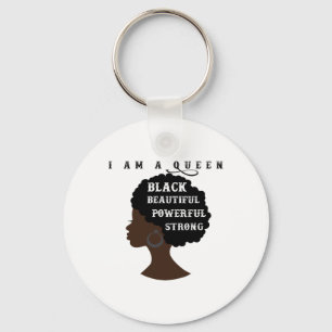 Black History Month Afro Queen Natural Hair Key Ring