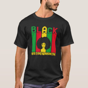 Black History Month Afro Women Girl African Pride T-Shirt
