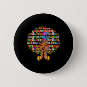 Black History Month Afro Women Girls Book Lover Li 6 Cm Round Badge