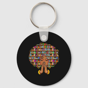 Black History Month Afro Women Girls Book Lover Li Key Ring