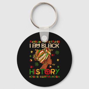 Black History Month Am Black History Black Woman  Key Ring