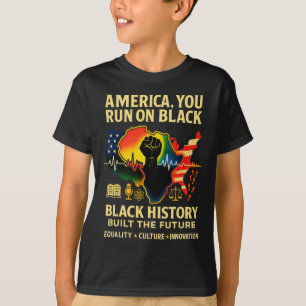 Black History Month American African Heritage Men  T-Shirt