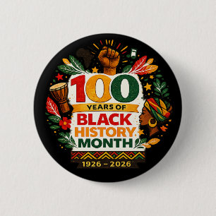 Black History Month Anniversary 6 Cm Round Badge
