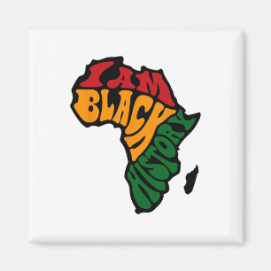 Black History Month Apparel Africa Map Kente Cloth Magnet