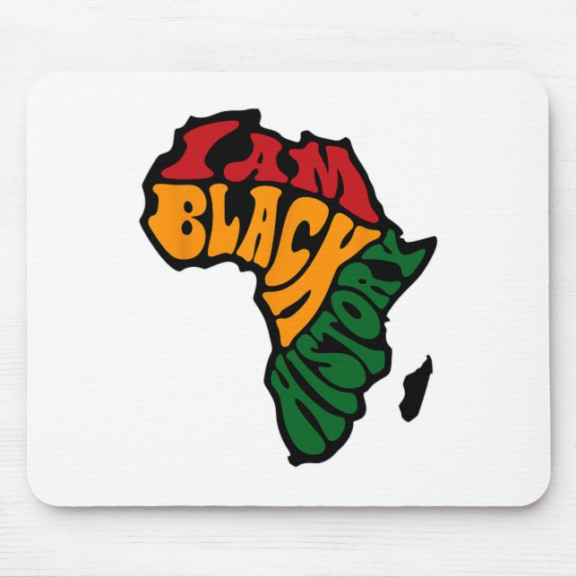 Black History Month Apparel Africa Map Kente Cloth Mouse Mat (Front)