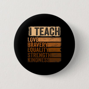 Black History Month Apparel I Teach Black History  6 Cm Round Badge