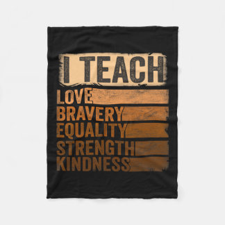 Black History Month Apparel I Teach Black History  Fleece Blanket