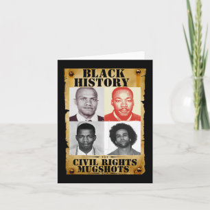 Black History Month Authentic Civil Rights Mugshot Card