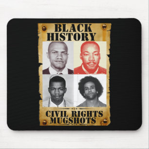 Black History Month Authentic Civil Rights Mugshot Mouse Mat
