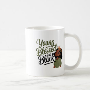 Black History Month Awareness Blessed Black Melani Coffee Mug