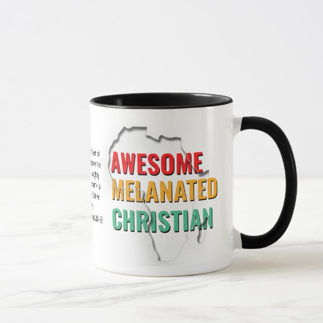 Black History Month Awesome Melanated Christian Mug (Right)