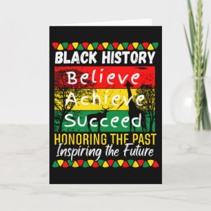 Black History Month Believe Achieve Succeed Melani Card