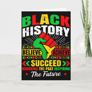 Black History Month Believe Achieve Succeed Melani Card