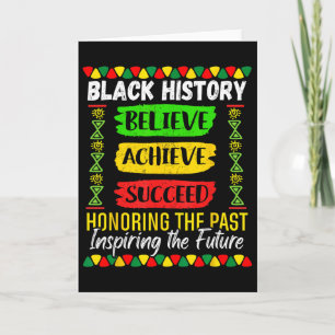 Black History Month Believe Achieve Succeed Melani Card
