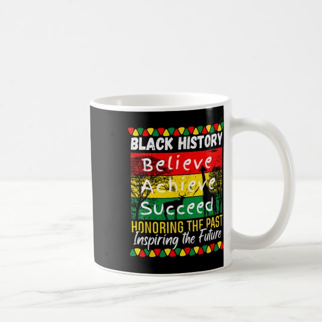Black History Month Believe Achieve Succeed Melani Coffee Mug (Right)