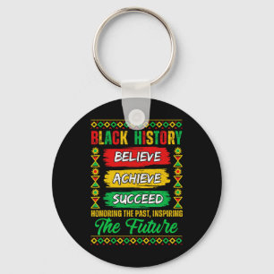 Black History Month Believe Achieve Succeed Melani Key Ring