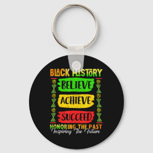 Black History Month Believe Achieve Succeed Melani Key Ring