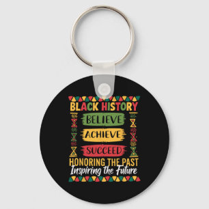 Black History Month Believe Achieve Succeed Melani Key Ring