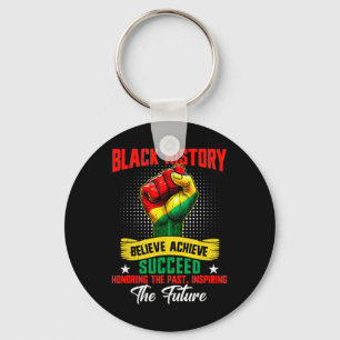 Black History Month Believe Achieve Succeed Melani Key Ring